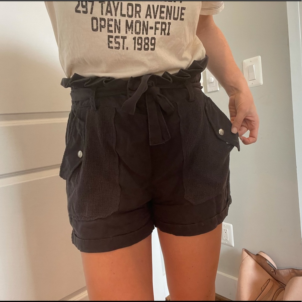 Blank NYC moto paperbag waist shorts